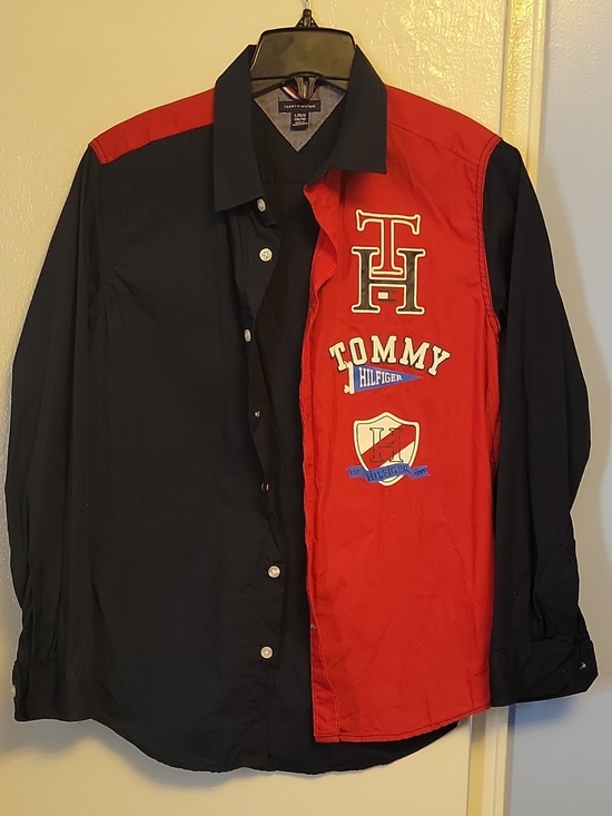 Tommy Hilfiger Other - Tommy Hilfiger Men’s Two-Tone Red & Black Logo Shirt